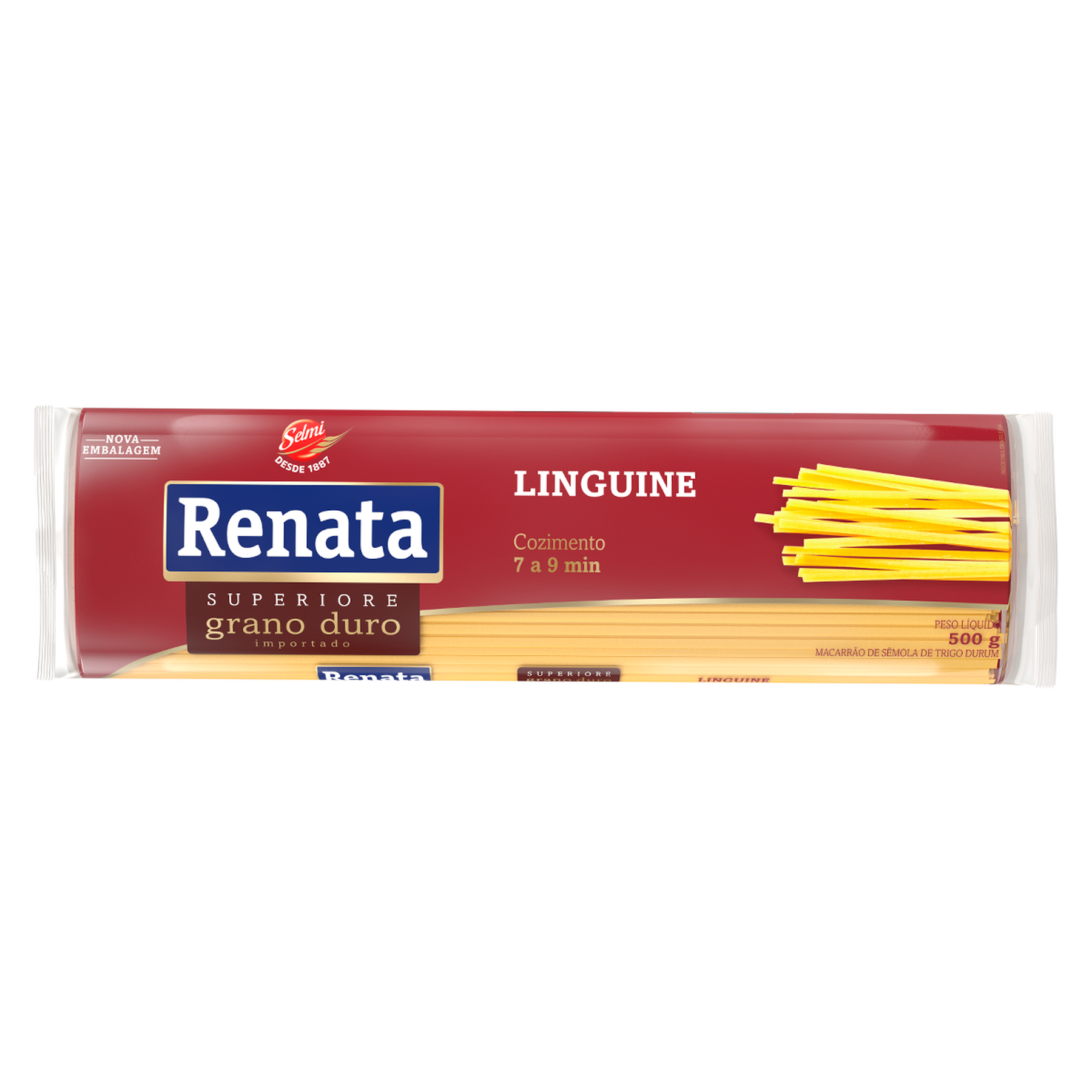 Macarrão de Sêmola de Trigo Grano Duro Linguine Renata Superiore Pacote 500g