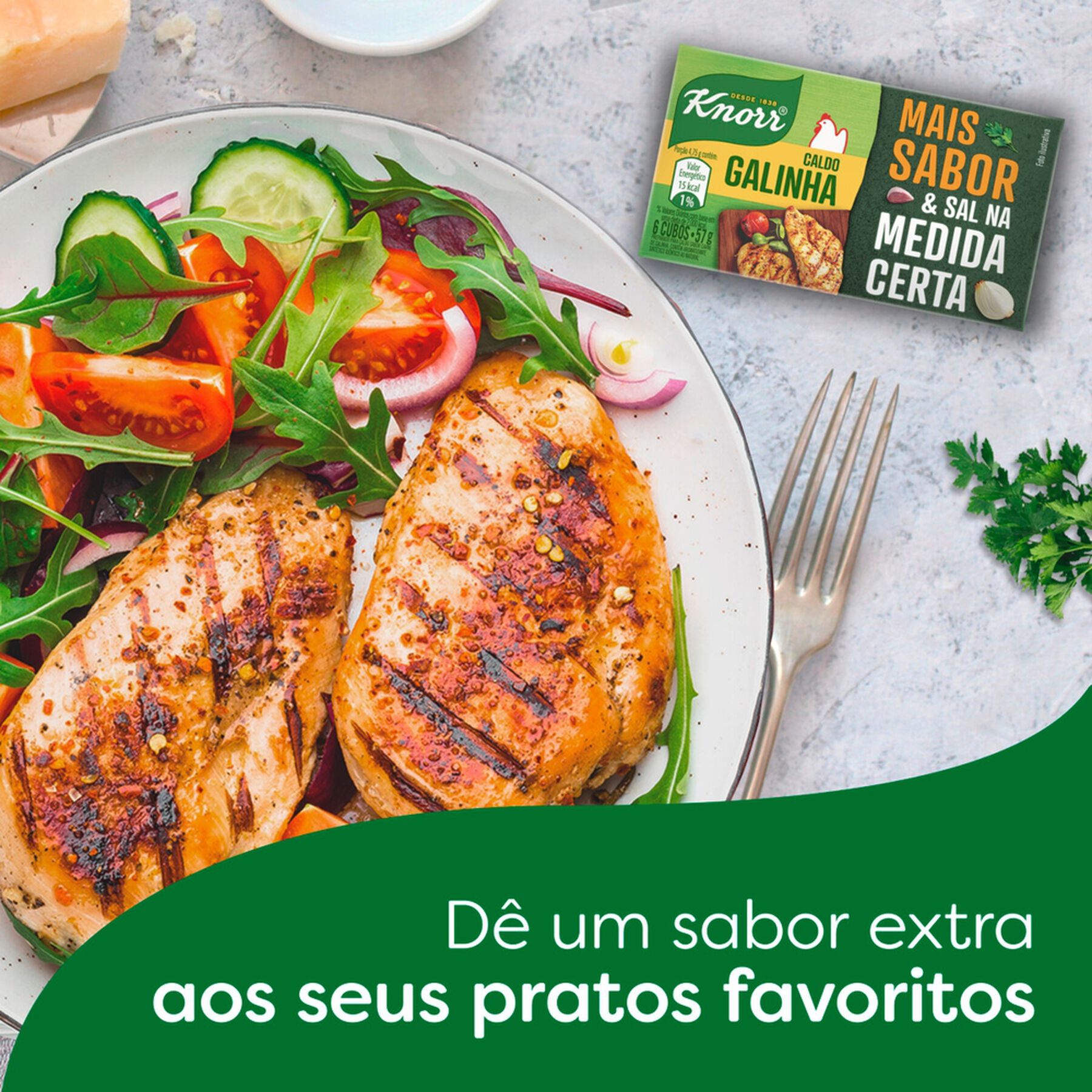 Caldo em Tablete Galinha Knorr Caixa 57g 6 Unidades