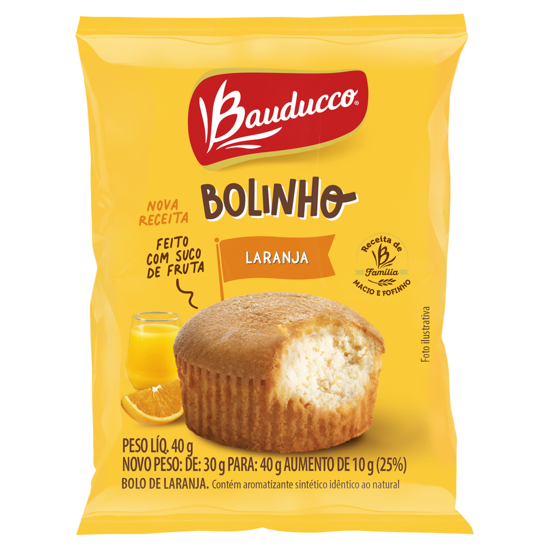 Bolinho de Laranja Bauducco Pacote 40g